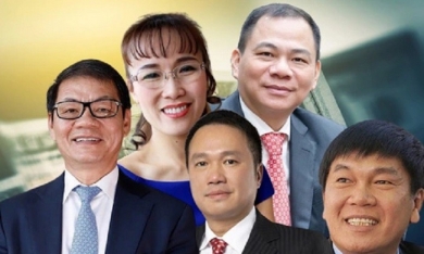 Khối tài sản khổng lồ trong tay 5 người giàu nhất Việt Nam