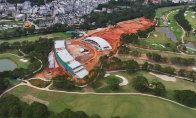 Hiện trạng tòa nhà xây không phép ở sân golf trung tâm Đà Lạt
