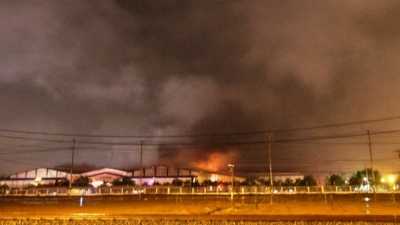 Cháy lớn đầu năm tại Khu phức hợp ô tô Chu Lai - Trường Hải
