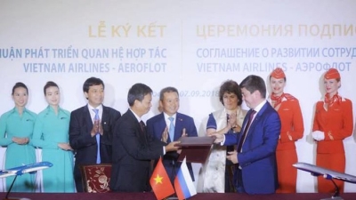 Vietnam Airlines hợp tác cùng Hãng hàng không Aeroflot