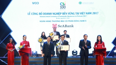 SeABank vào Top 100 doanh nghiệp phát triển bền vững Việt Nam 2017