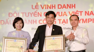 Nam A Bank thưởng 20.000 USD cho đội tuyển cờ vua Việt Nam tại Olympiad 2018