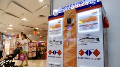 Singapore có ATM 'rút' cá hồi đầu tiên trên thế giới