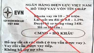 EVN cảnh báo mạo danh 'Ngân hàng Điện lực Việt Nam' để quảng cáo cho vay tín chấp