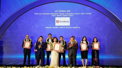 SeABank được vinh danh trong ‘Top 50 doanh nghiệp tăng trưởng xuất sắc nhất Việt Nam’