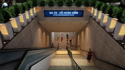 Hé lộ 4 phương án thiết kế ga C9, tuyến đường sắt đô thị Nam Thăng Long - Trần Hưng Đạo