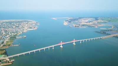 Chính thức thông xe cầu Cửa Hội nối 2 tỉnh Hà Tĩnh và Nghệ An