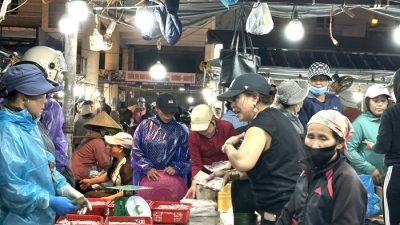 Ngày cận Tết: Chợ hải sản lớn nhất Đà Nẵng tấp nập từ mờ sáng
