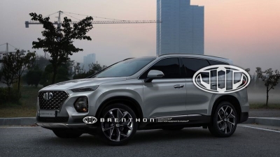 Lộ hình ảnh Hyundai SantaFe 2019 'lai đàn em' Kona sắp ra mắt