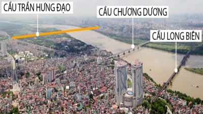 'Cận cảnh' vị trí cầu Trần Hưng Đạo nối hai quận Hoàn Kiếm - Long Biên