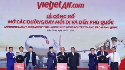 Vietjet công bố mở 6 đường bay đến và đi Phú Quốc