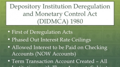 Đạo luật về Tự do hóa các Định chế Nhận tiền gửi và Quản lý tiền tệ 1980 là gì?