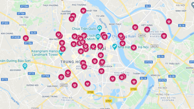 Google Map gây hoang mang khi cung cấp bản đồ dịch Covid-19 tại Hà Nội