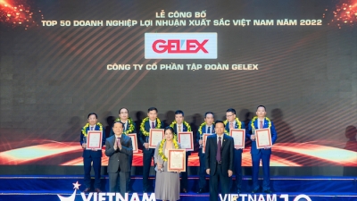 GELEX lọt top 50 doanh nghiệp lợi nhuận xuất sắc nhất Việt Nam 2022