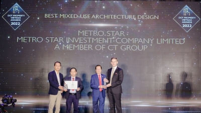 Metro Star nhận giải thưởng ‘Dự án phức hợp có thiết kế kiến trúc đẹp nhất Việt Nam 2022’
