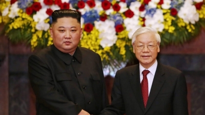Tổng Bí thư, Chủ tịch nước Nguyễn Phú Trọng đón, hội đàm với Chủ tịch Kim Jong-un