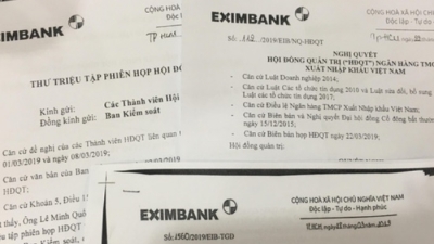 Eximbank khiếu nại quyết định của tòa án liên quan vụ bầu Chủ tịch HĐQT mới