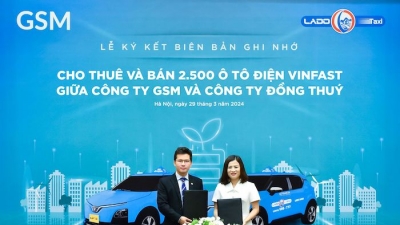Lado Taxi ký thỏa thuận mua và thuê 2.500 ô tô điện Vinfast từ GSM