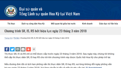 Vì sao Mỹ tạm dừng cấp thị thực SR, I5 và R5 tại Việt Nam?