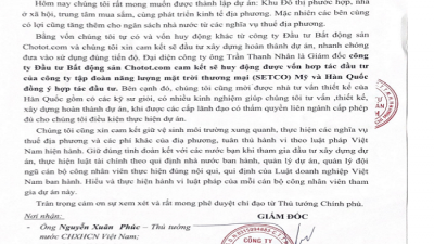 TP.HCM: Bất động sản Chotot.com 'kêu cứu' Thủ tướng xin được trả lại đất vàng tại quận 9