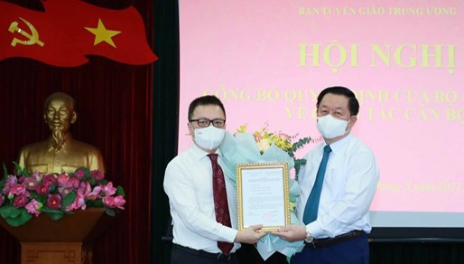 Ông Lê Quốc Minh giữ chức Phó Ban Tuyên giáo Trung ương và Bí thư Đảng đoàn Hội Nhà báo Việt Nam