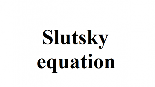 Phương trình Slutzky là gì?
