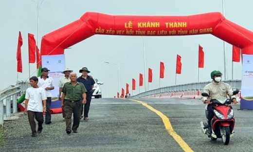 Khánh thành cầu Xẻo Vẹt nối hai tỉnh Bạc Liêu và Hậu Giang