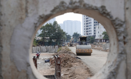 Toàn cảnh dự án đường Nguyễn Văn Huyên kéo dài chậm tiến độ