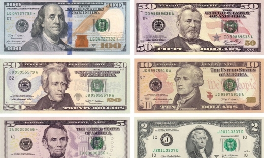 Chân dung của các nhân vật xuất hiện trên những tờ đô la Mỹ