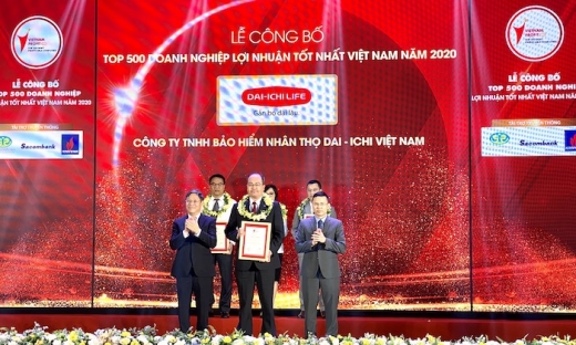 Dai-ichi Life Việt Nam đạt danh hiệu Top 500 doanh nghiệp lợi nhuận tốt nhất Việt Nam