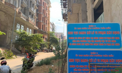 TP. HCM chỉ đạo cưỡng chế tháo dỡ 17 công trình 'khủng' tại phường Thảo Điền, quận 2