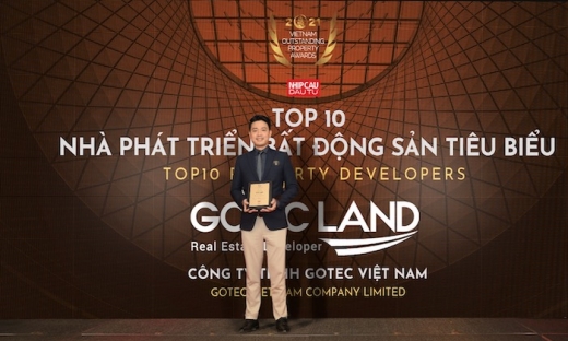 Gotec Land 2 năm liên tiếp giữ danh hiệu 'Top 10 nhà phát triển BĐS tiêu biểu tại Việt Nam'