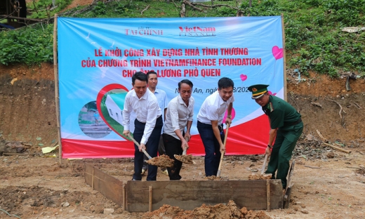 VietnamFinance Foundation khởi công nhà tình thương cho gia đình ông Lương Phò Quen