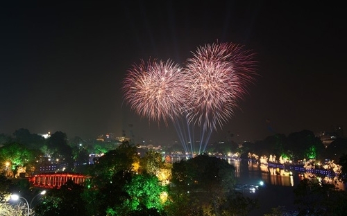 Thời gian, địa điểm bắn pháo hoa ở Hà Nội Tết âm lịch 2018