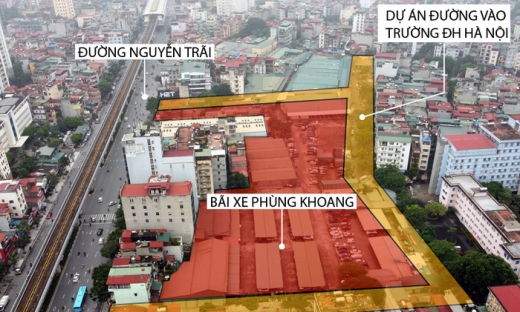 Cận cảnh dự án bãi xe công cộng Phùng Khoang vừa bị đề nghị kiểm tra, xử lý