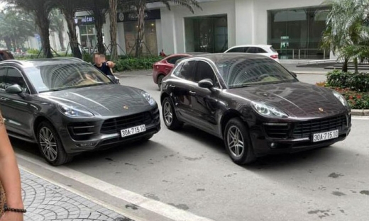 Xe sang Porsche chung biển số ‘chạm mặt’ tại Hà Nội