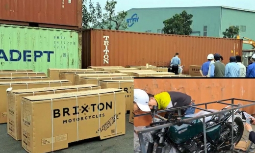 Tạm giữ lô xe máy Brixton 'khủng' nghi gian lận xuất xứ, tuồn vào Việt Nam