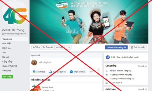 Gỡ bỏ 186 trang mạo danh thương hiệu Viettel trên Facebook