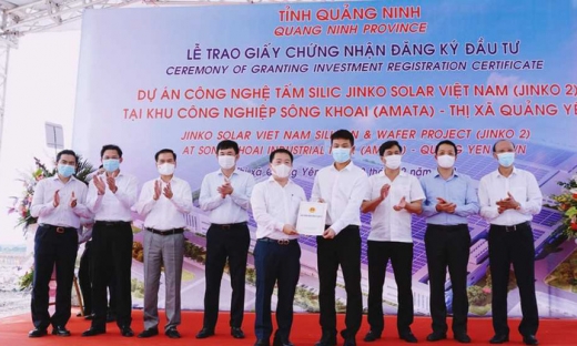 Jinko Solar 'rót' gần 20.000 tỷ đầu tư 2 dự án công nghệ tại Quảng Ninh