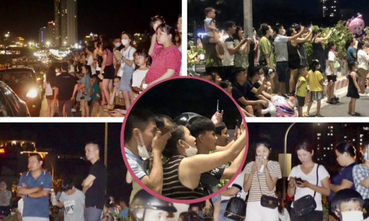 Người dân Đà Nẵng đổ xuống phố xem Lễ hội pháo hoa quốc tế