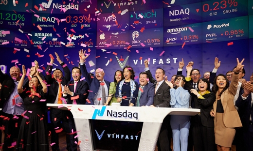 Cổ phiếu VinFast 'thăng hoa' trên sàn Mỹ, vốn hoá tiến gần ngưỡng 100 tỷ USD