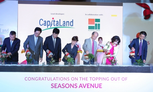 CapitaLand và Hoàng Thành tổ chức lễ cất nóc dự án Seasons Avenue