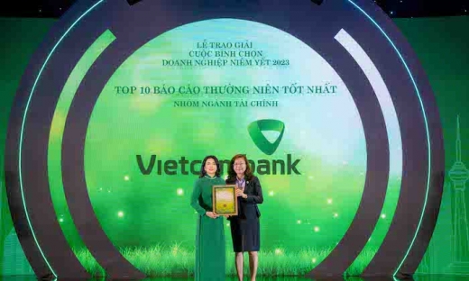Vietcombank: Top 10 DN niêm yết có báo cáo thường niên tốt nhất trên thị trường chứng khoán
