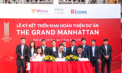 Novaland, TPBank và Ricons ký kết hợp tác triển khai hoàn thiện dự án The Grand Manhattan