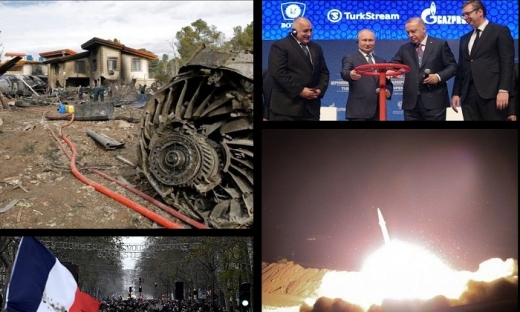 Thế giới tuần qua: Iran ‘bắn nhầm’ máy bay Ukraine, Nga khánh thành đường ống ‘Dòng chảy Thổ Nhĩ Kỳ’