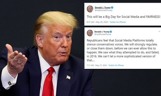 Ông Trump ký sắc lệnh kiểm soát nhắm vào mạng xã hội, cổ phiếu Twitter, Facebook giảm đồng loạt