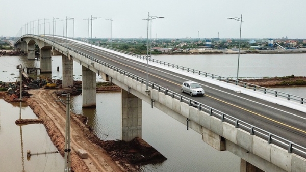 Ngày mai (28/5) sẽ chính thức thông xe cầu Thịnh Long, Nam Định