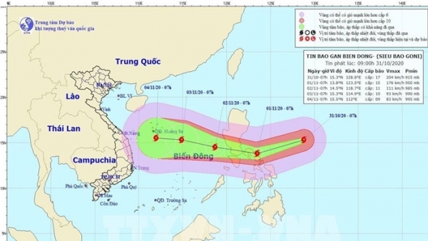 Siêu bão Goni đổ bộ Philippines, sẽ tiến vào Biển Đông
