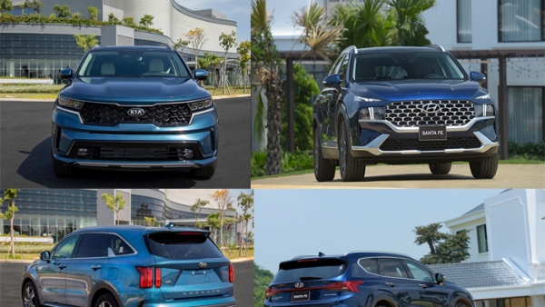 SUV 7 chỗ tầm giá trên 1 tỷ đồng, nên mua Kia Sorento All New hay Hyundai SantaFe 2021?