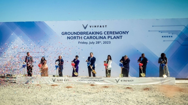VinFast khởi công nhà máy sản xuất xe điện tại Bắc Carolina